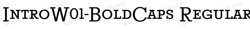 IntroW01-BoldCaps Regular字体转换